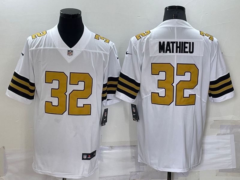 Men New Orleans Saints 32 Mathieu Nike White Vapor Untouchable Limited Player NFL Jersey